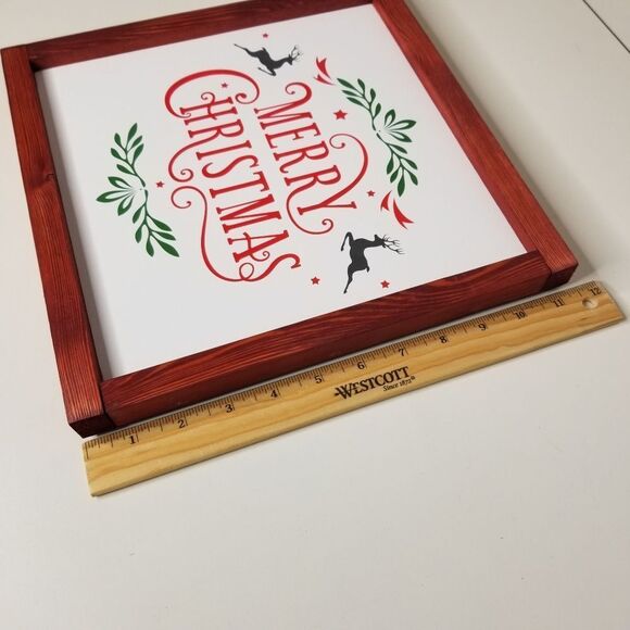 Merry Christmas Wood Sign Rustic Christmas Holiday Decor Handmade - Picture 6 of 7